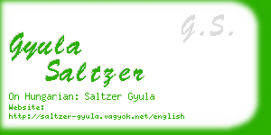 gyula saltzer business card